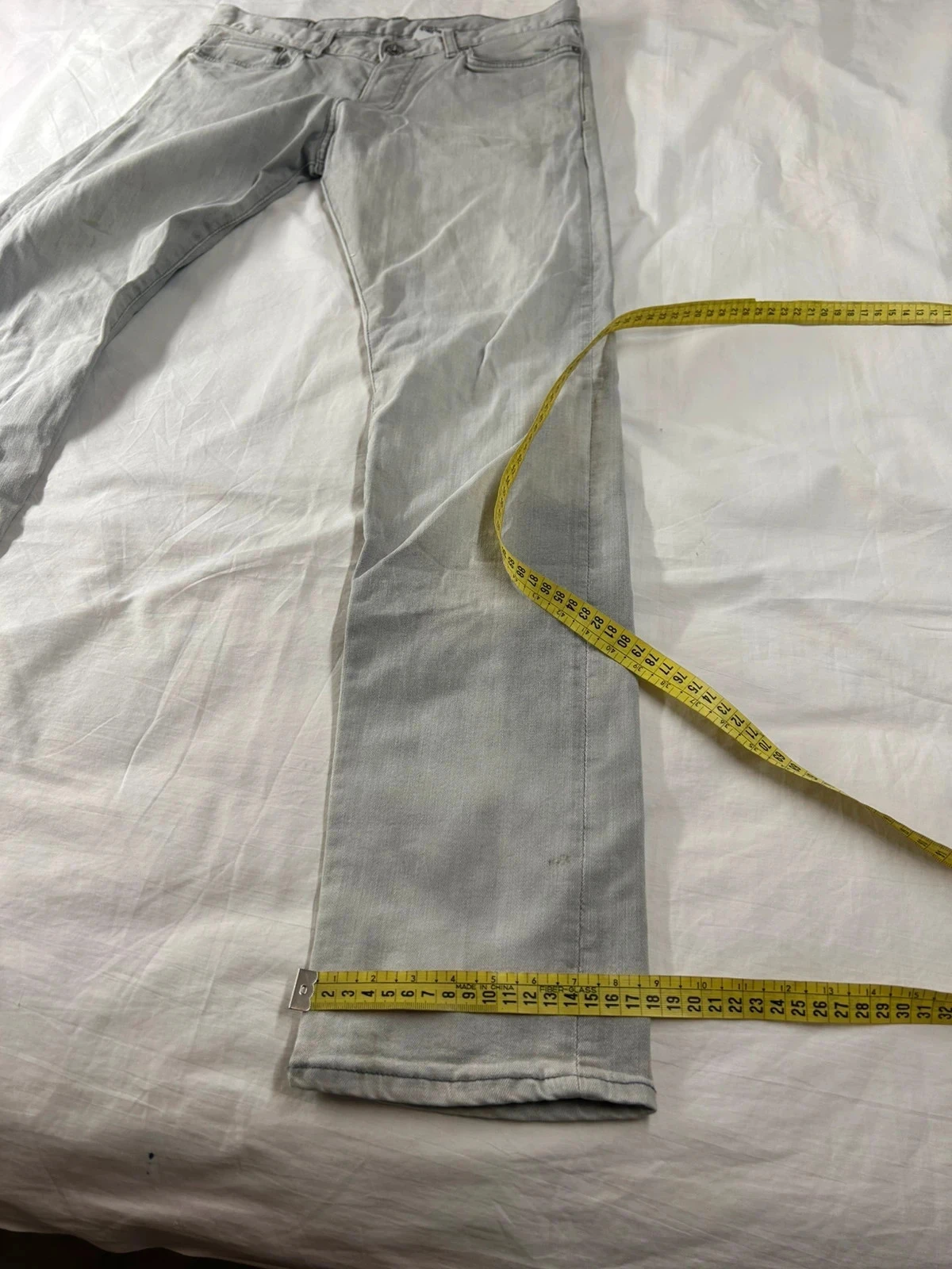 Witte grijze vintage slim fit lage taille H&M jeans – photo 8